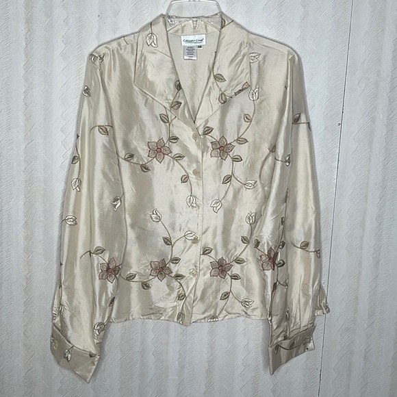 ❤️ COLDWATER CREEK Floral Blouse Size 1X - Picture 2 of 4